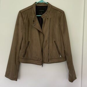 Banana Republic Suede Tan Moto Jacket